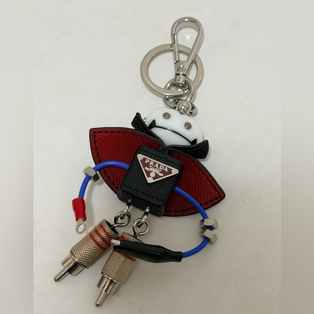 PRADA Robot Saffiano Leather Keychain Charm - Picture 2 of 8